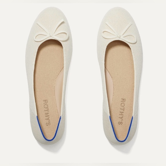 Rothys The Ballet Flat Gardenia Size 8 🌷🌷🌷 - Picture 2 of 10